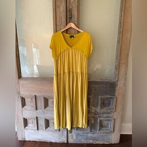 Easy Breezy Mustard Midi Dress